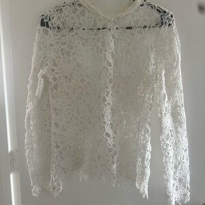 VILA White Lace Women's Blouse